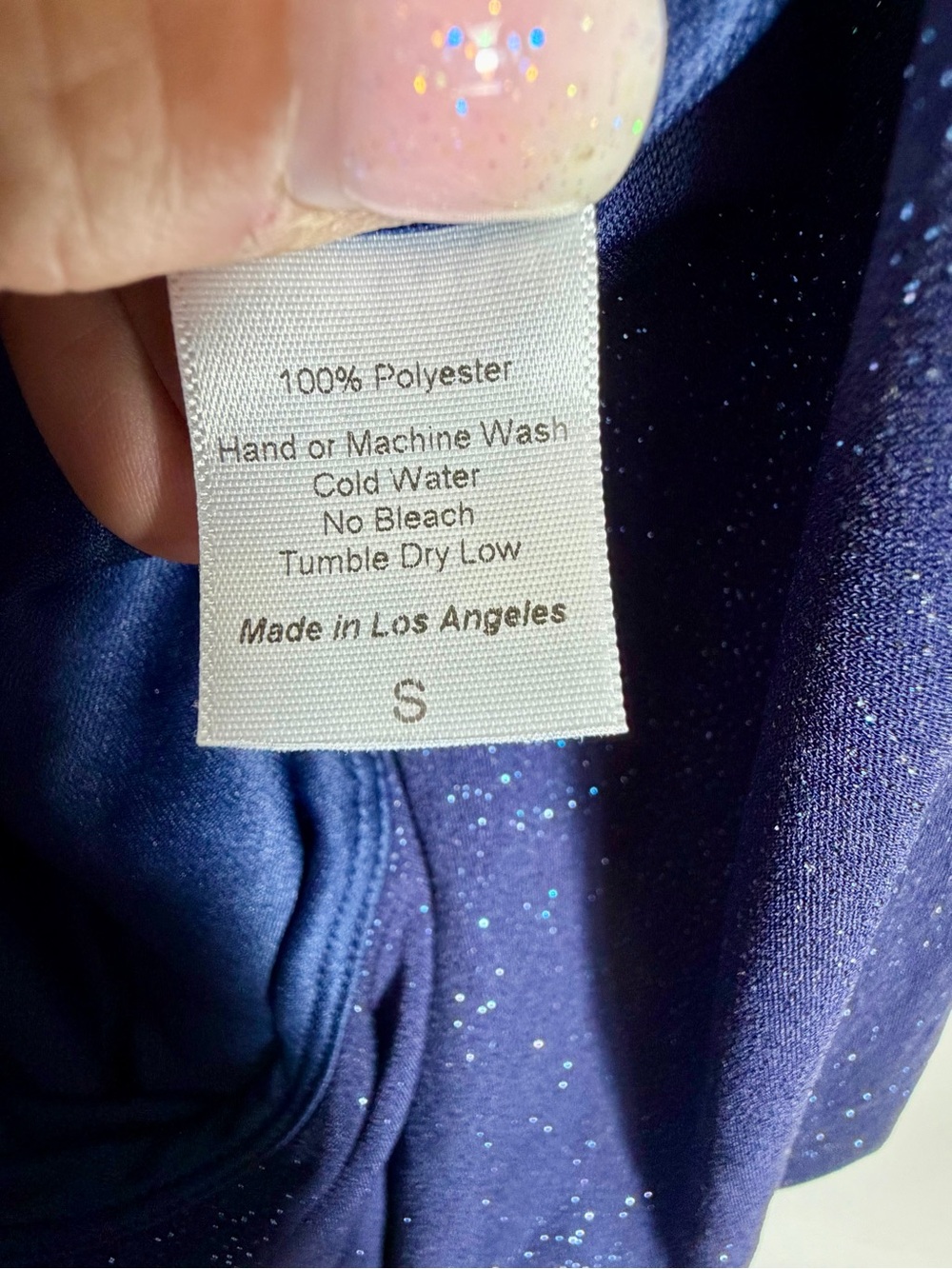 Lucy In The Sky Women’s Navy Blue Glitter Puff Sleeve Mini Dress NWOT Sz Small - Picture 3 of 11